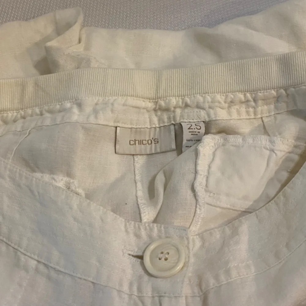 Chico’s white linen pants size 2.5 (size 14) - Picture 9 of 10